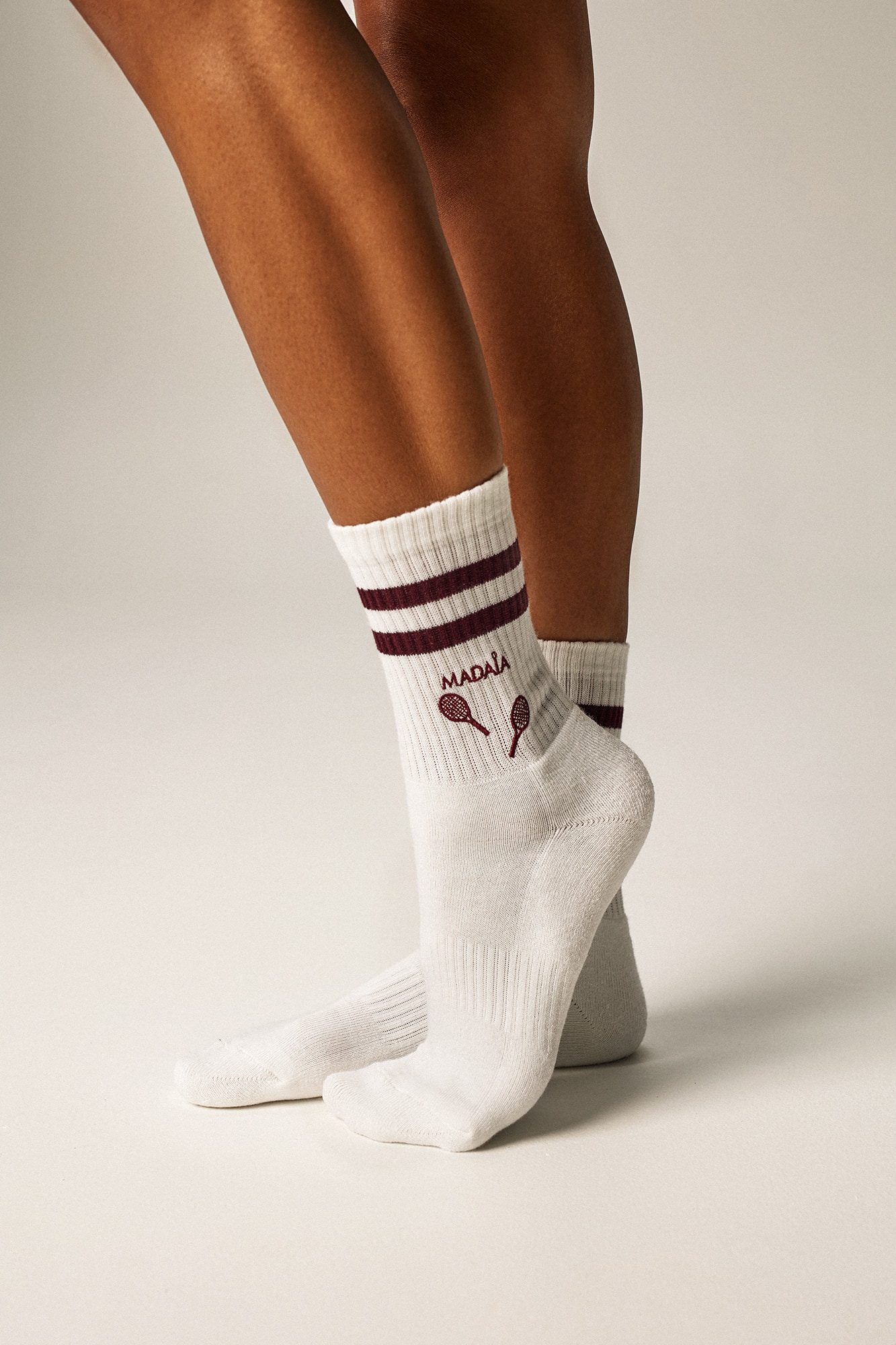 Madaia Crew Sock in Burgundy